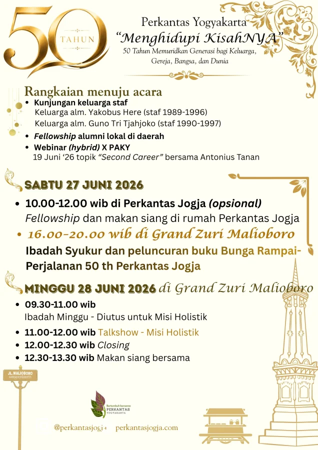 Rangkaian Ibadah Syukur HUT ke 50th Perkantas Jogja