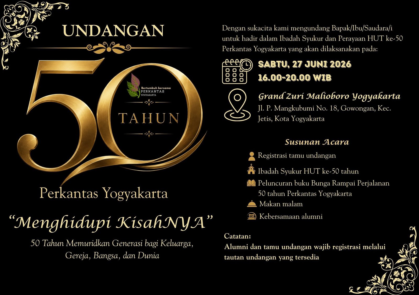 Ibadah Syukur HUT 50 Tahun Perkantas Yogyakarta